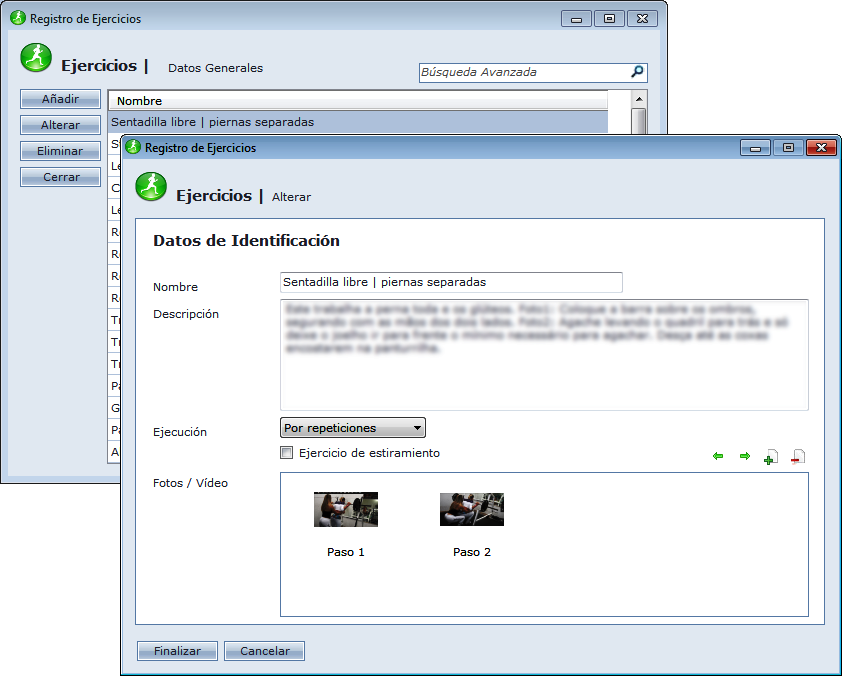 Registro de Exercícios