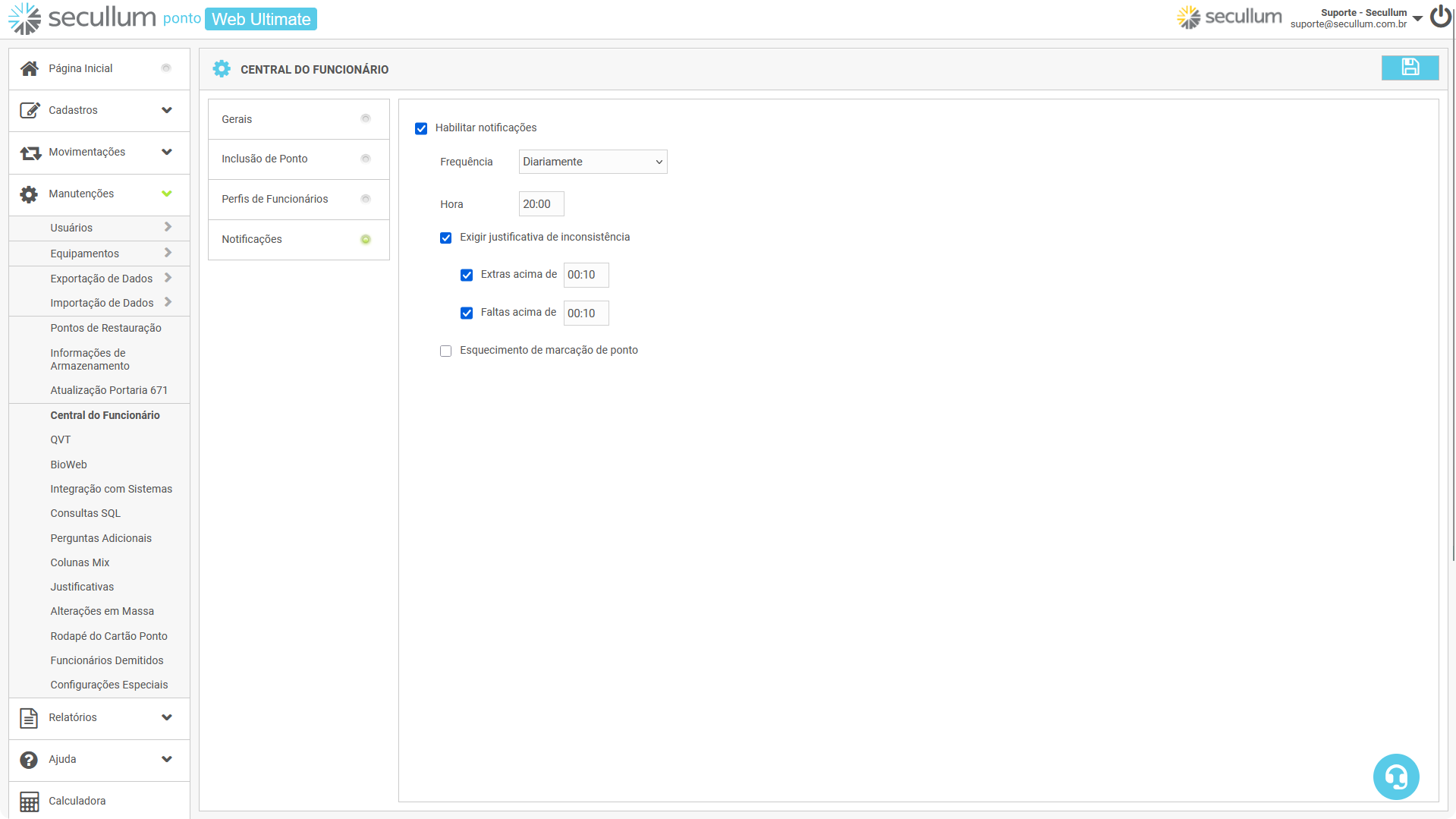 Opção no Ponto Web