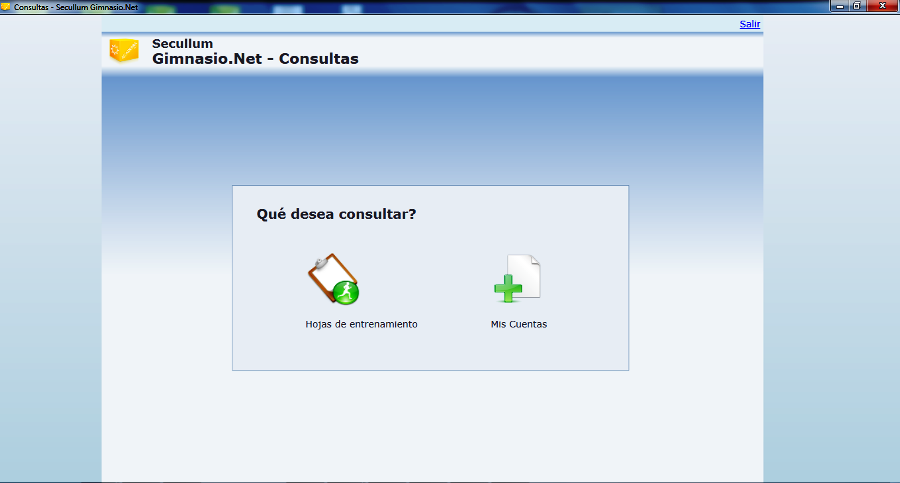 Escoger Entrenamiento o Cuentas