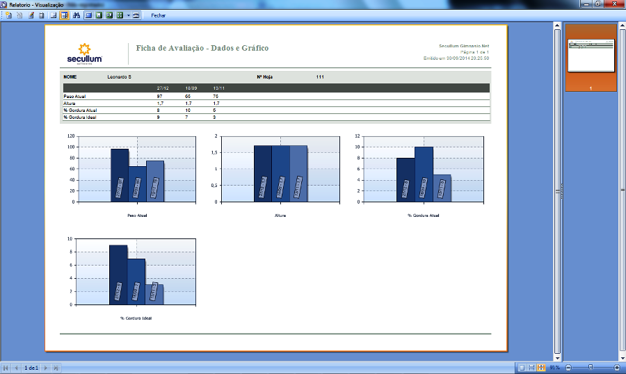 Hojas de Evalución - Informes