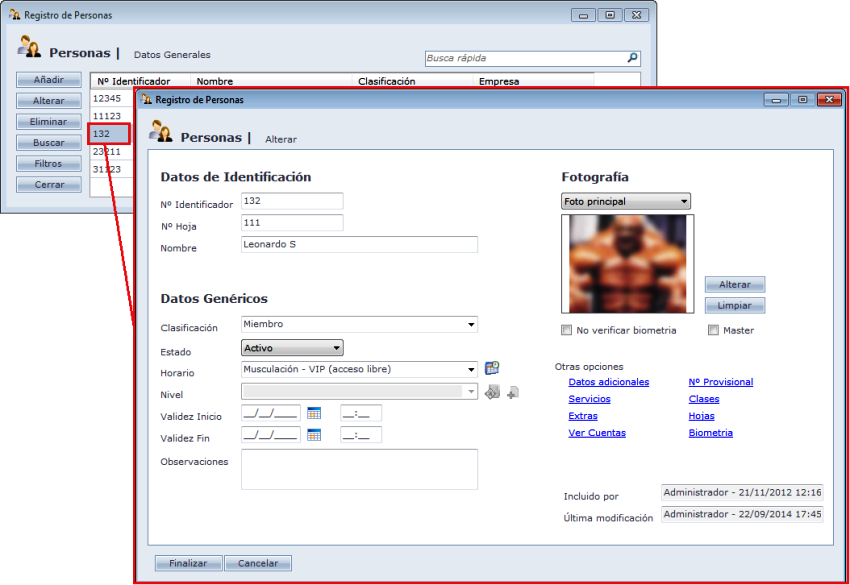 Registro de Personas