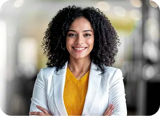 Mulher com os braços cruzados