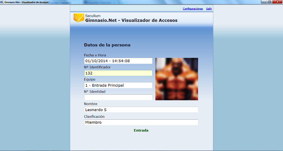 Pantalla Visualizador de Accesos