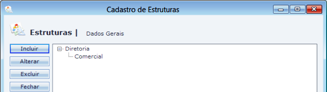 Cadastro de Estruturas - Comercial